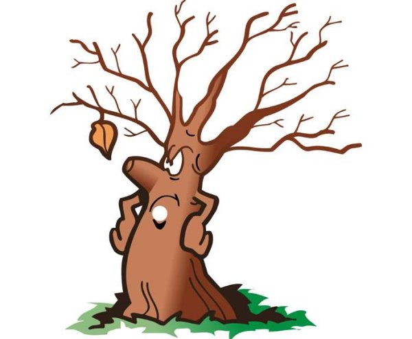 Мультяшное дерево без листьев