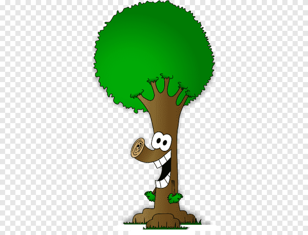 Мультяшное дерево с лицом