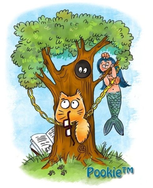 Дуб и кот ученый