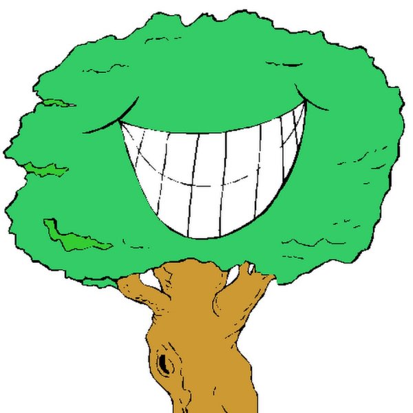 Дерево улыбается