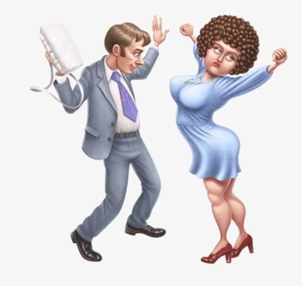 Карикатуры на мужчин и женщин