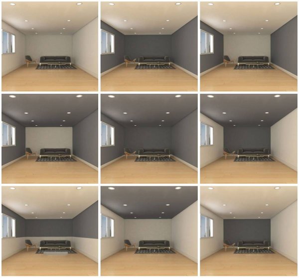 Схема визуального расширения пространства