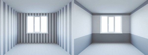 Визуально расширить комнату с помощью цвета