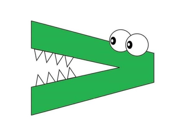 Крокодил знак больше меньше