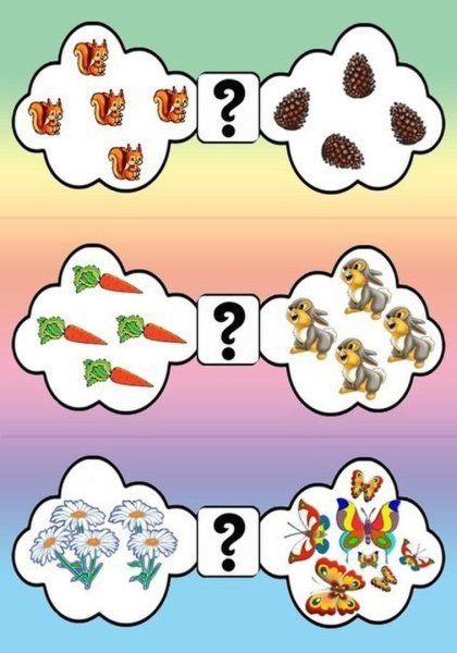 Задания по математике больше меньше или равно для дошкольников