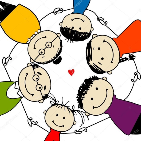 Семья рисунок прикольный