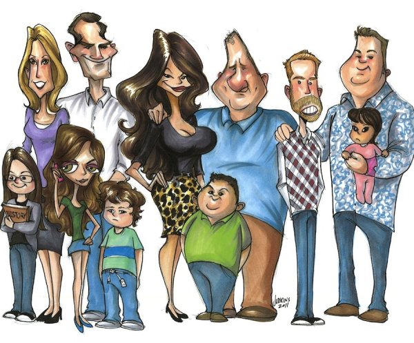 Семья фото мультяшные