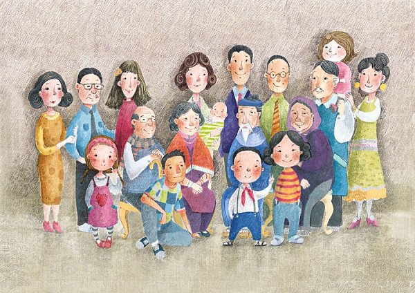 Большая семья мультяшная