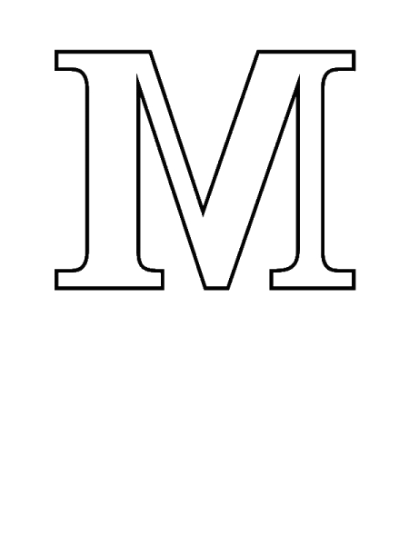 Буква м раскраска