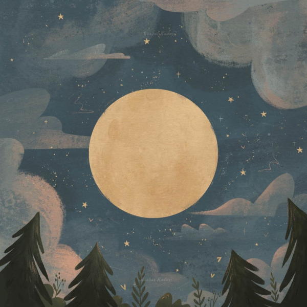 Нарисовать луну