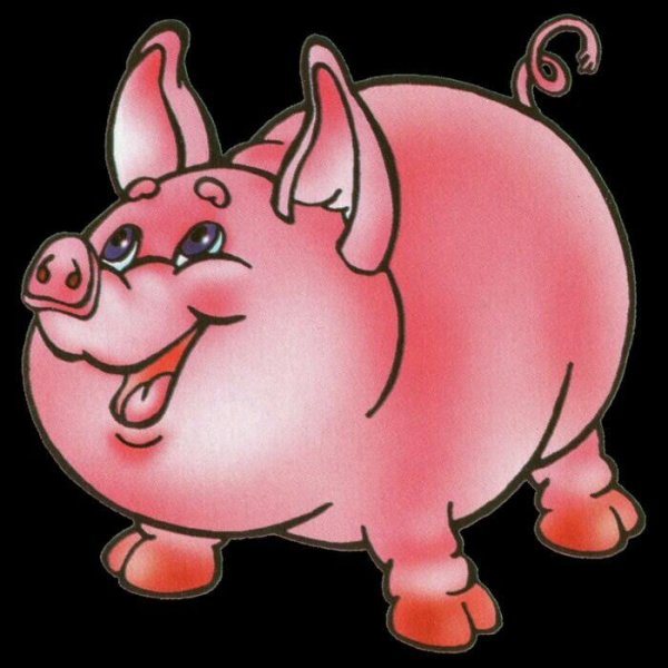 Поросенок мультяшный смешной