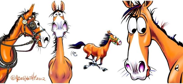 Карикатурная лошадь