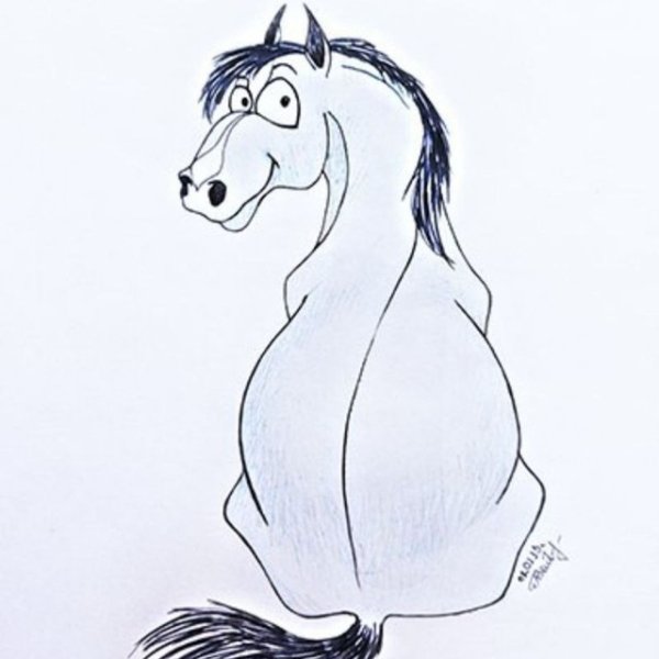 Лошади карандашом мультяшки
