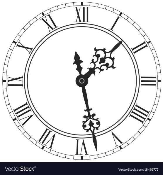 Трафарет старинных часов