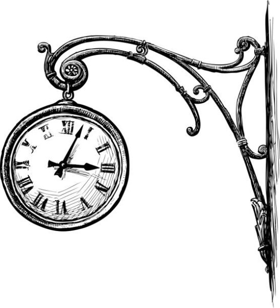 Уличные часы вектор