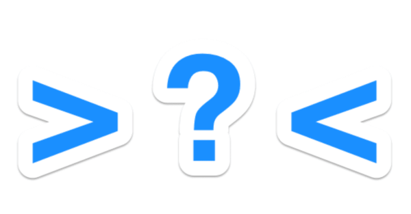 Математический знак меньше