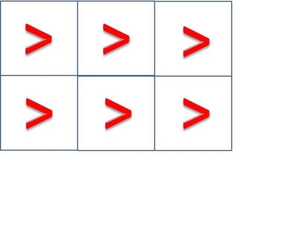 Математический знак больше