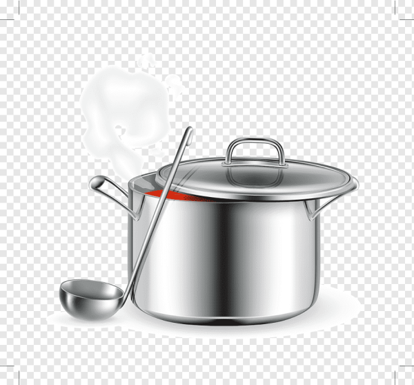 Кастрюля с супом вектор