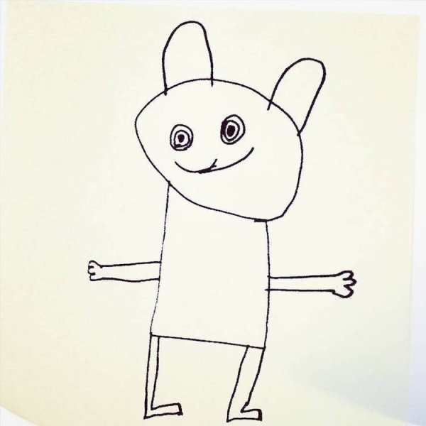 Смешной детский рисунок