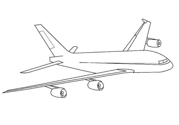 Раскраска самолет пассажирский