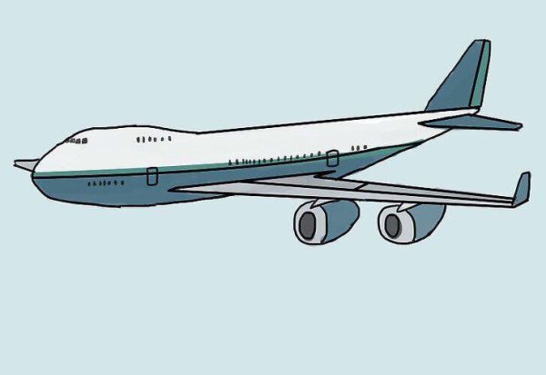 Рисунки самолета Боинг 747