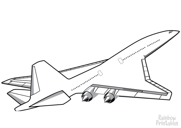 Самолет Конкорд раскраска