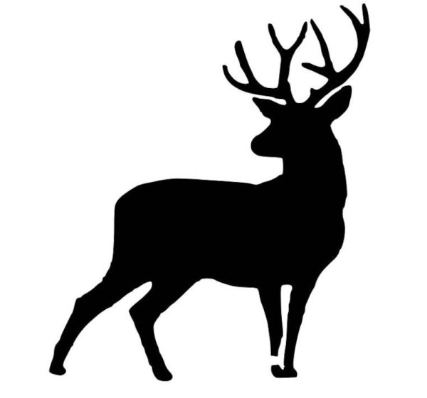 Трафарет оленя для рисования