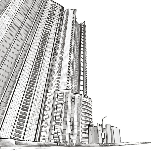 Многоэтажки раскраска