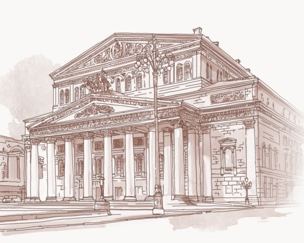 Большой театр в Москве вектор