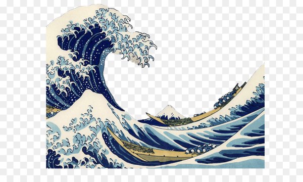 Кацусика Хокусай большая волна в Канагаве вектор