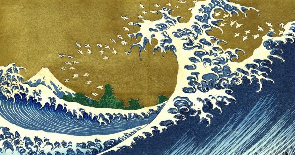 Кацусика Хокусай большая волна в Канагаве