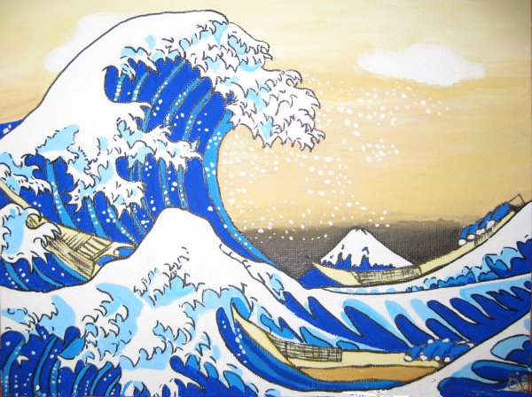 Большая волна в Канагаве Кацусики Хокусая
