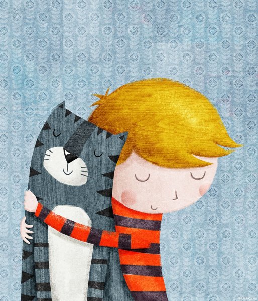 Обнимашки милые иллюстрации