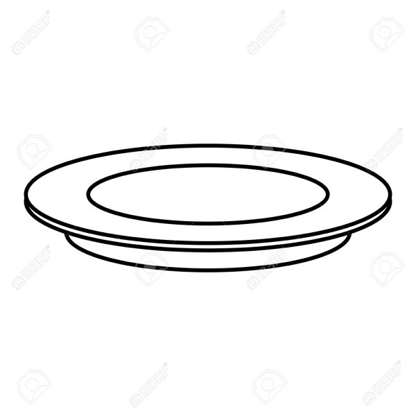 Тарелка контур для детей вид сбоку