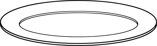 Тарелка раскраска для детей