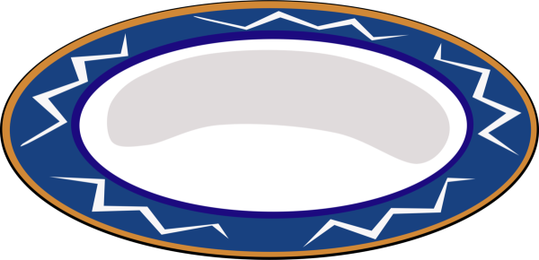 Пустая тарелка раскраска