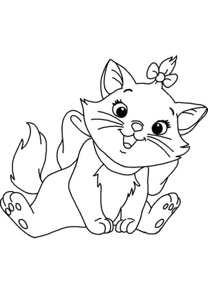Кошечка Мари раскраска