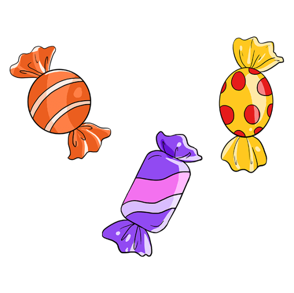 Конфеты мультяшные