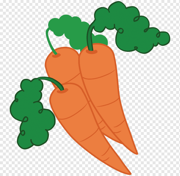 Маленькая мультяшная морковка