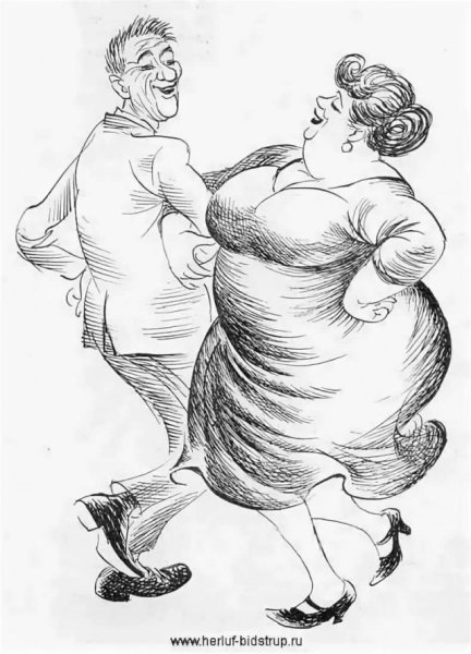 Карикатуры на полных женщин