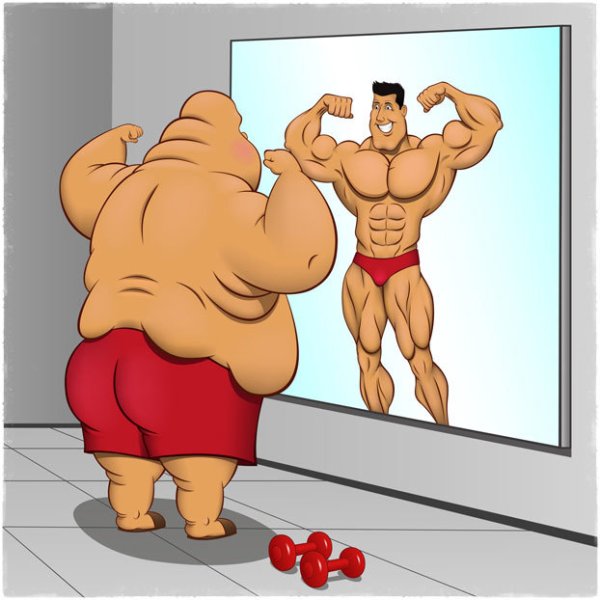 Толстяк карикатура