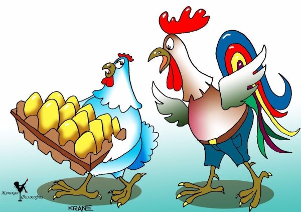 Курица карикатура