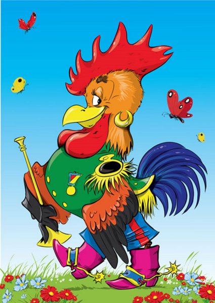 Прикольный петух