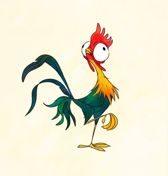 Смешной мультяшный петух