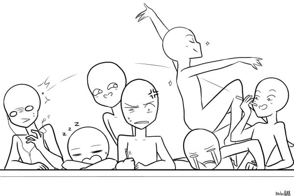 Групповые манекены для рисования