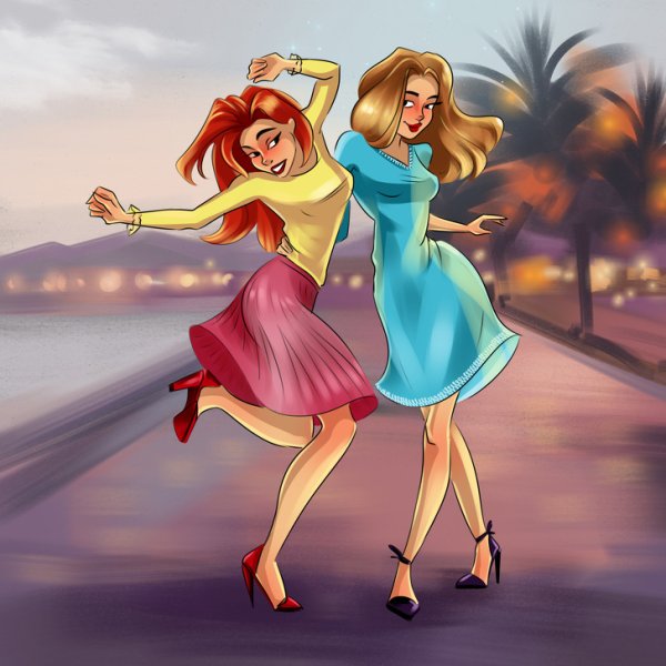 Мультяшные подружки