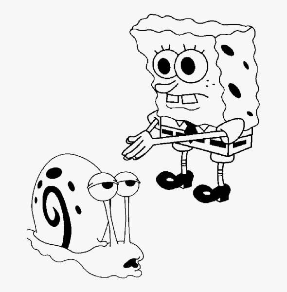 Спанч Боб рисунок карандашом