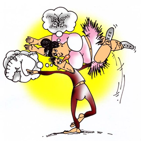 Танцы карикатура