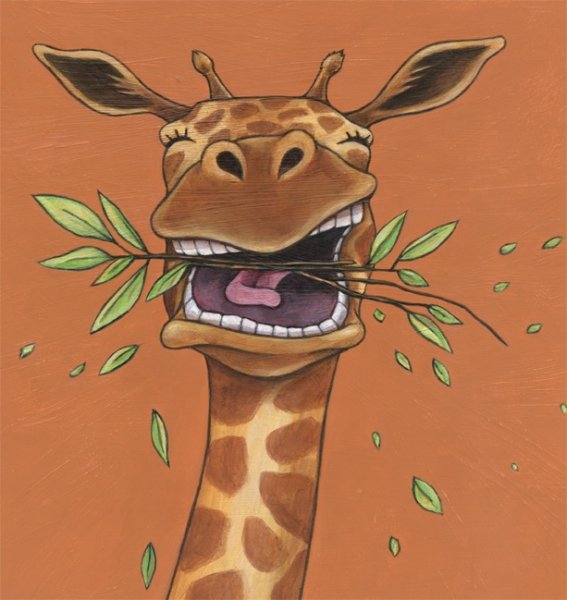 Смешной Жираф рисунок