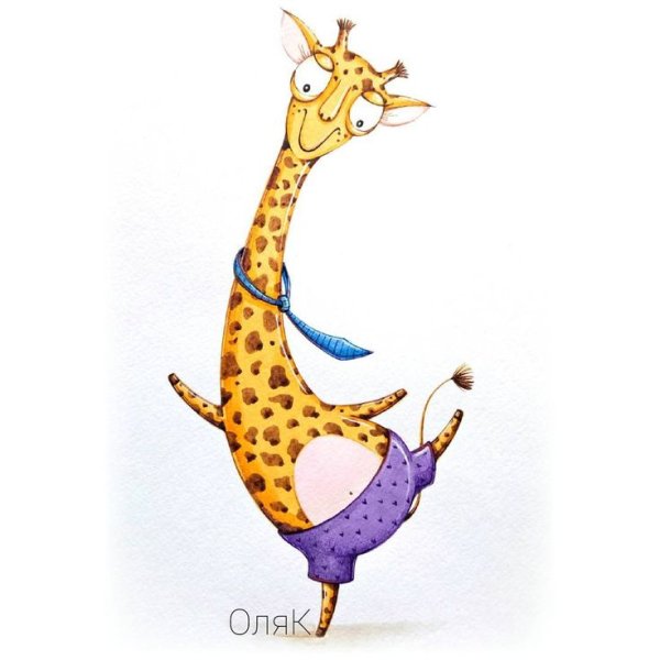 Смешные Жирафы иллюстрации